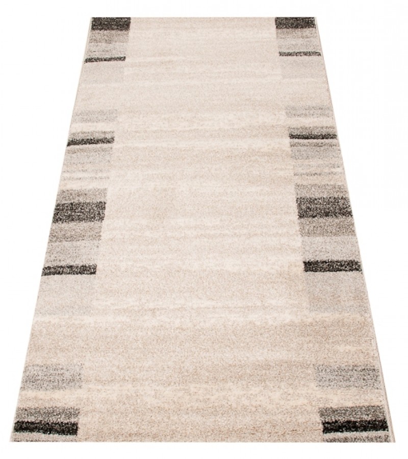 Teppichläufer Sari Beige Grau Rahmen Meterware