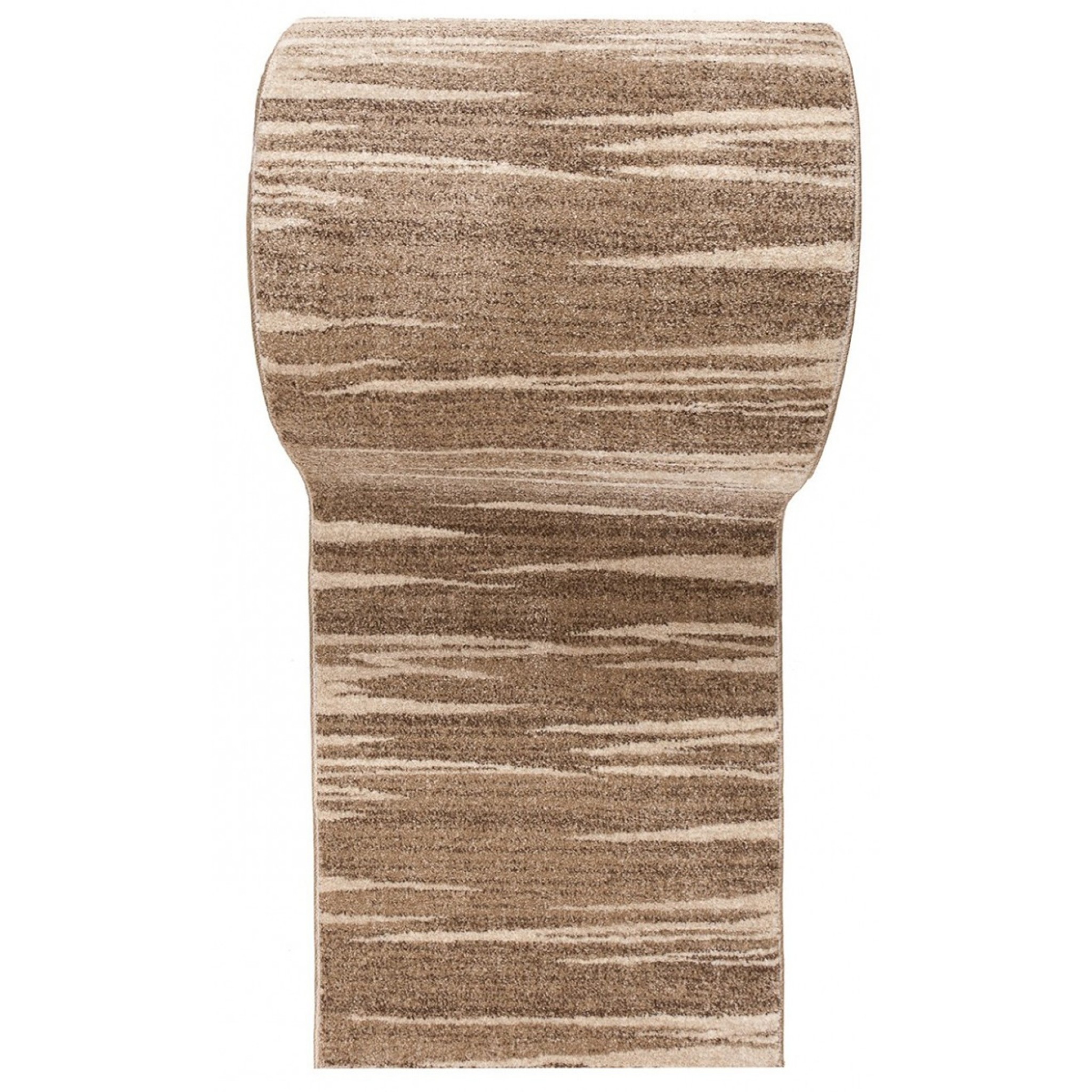 Teppichläufer Sari Dunkel Beige Gestreift Meterware