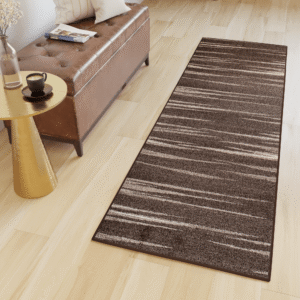 Teppichläufer Sari Braun Beige Gestreift Meterware