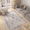 Teppich Valley Grau Kupferfarbe Ornamente Vintage