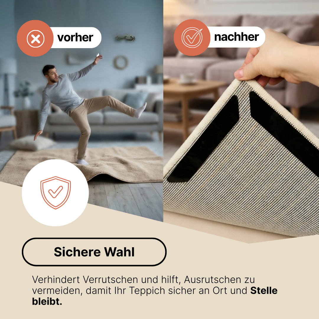 Rutschfeste Teppichstopper (8 Stück)