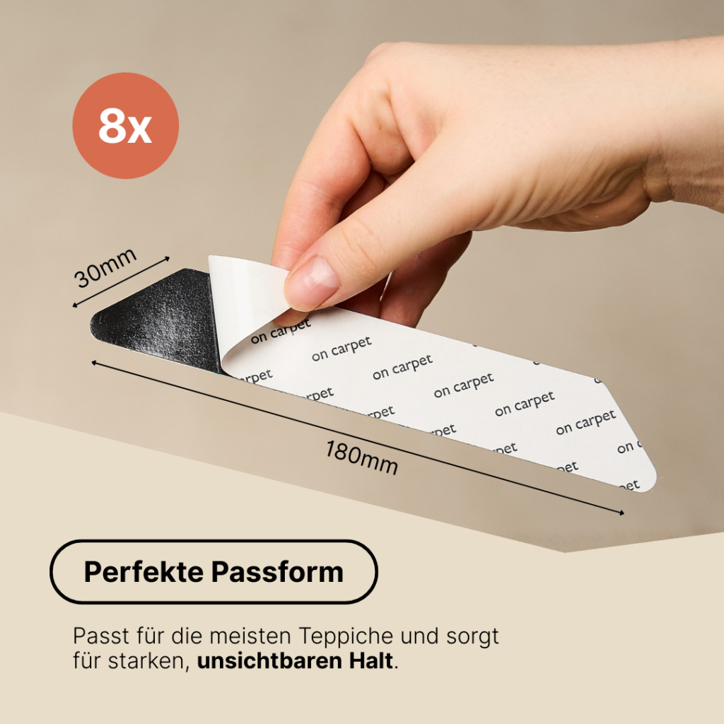 Rutschfeste Teppichstopper (8 Stück)