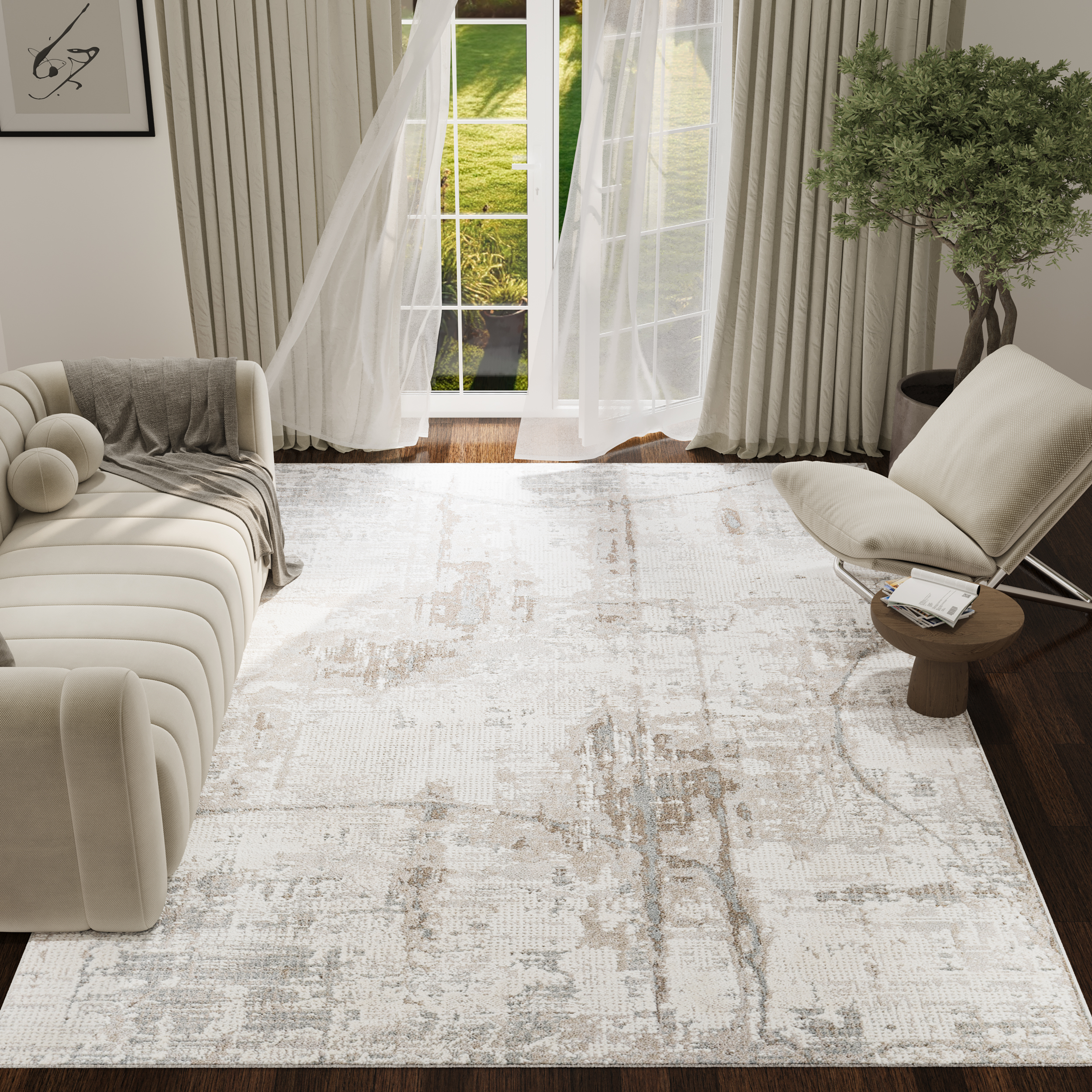 Teppich Trend Beige Abstrakt