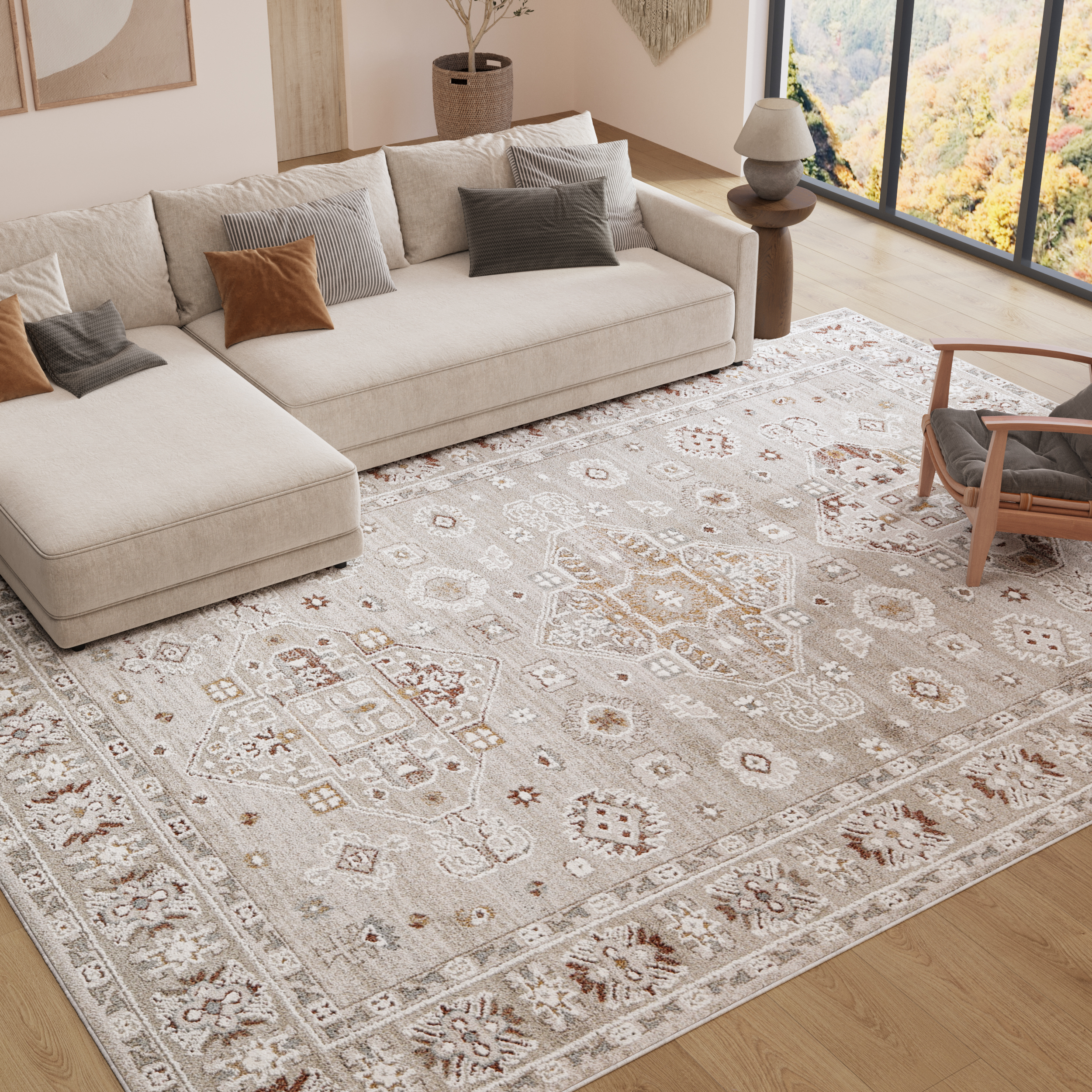 Teppich Trend Creme Braun Orient-Muster