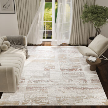 Teppich Trend Beige Grau Creme Abstrakt