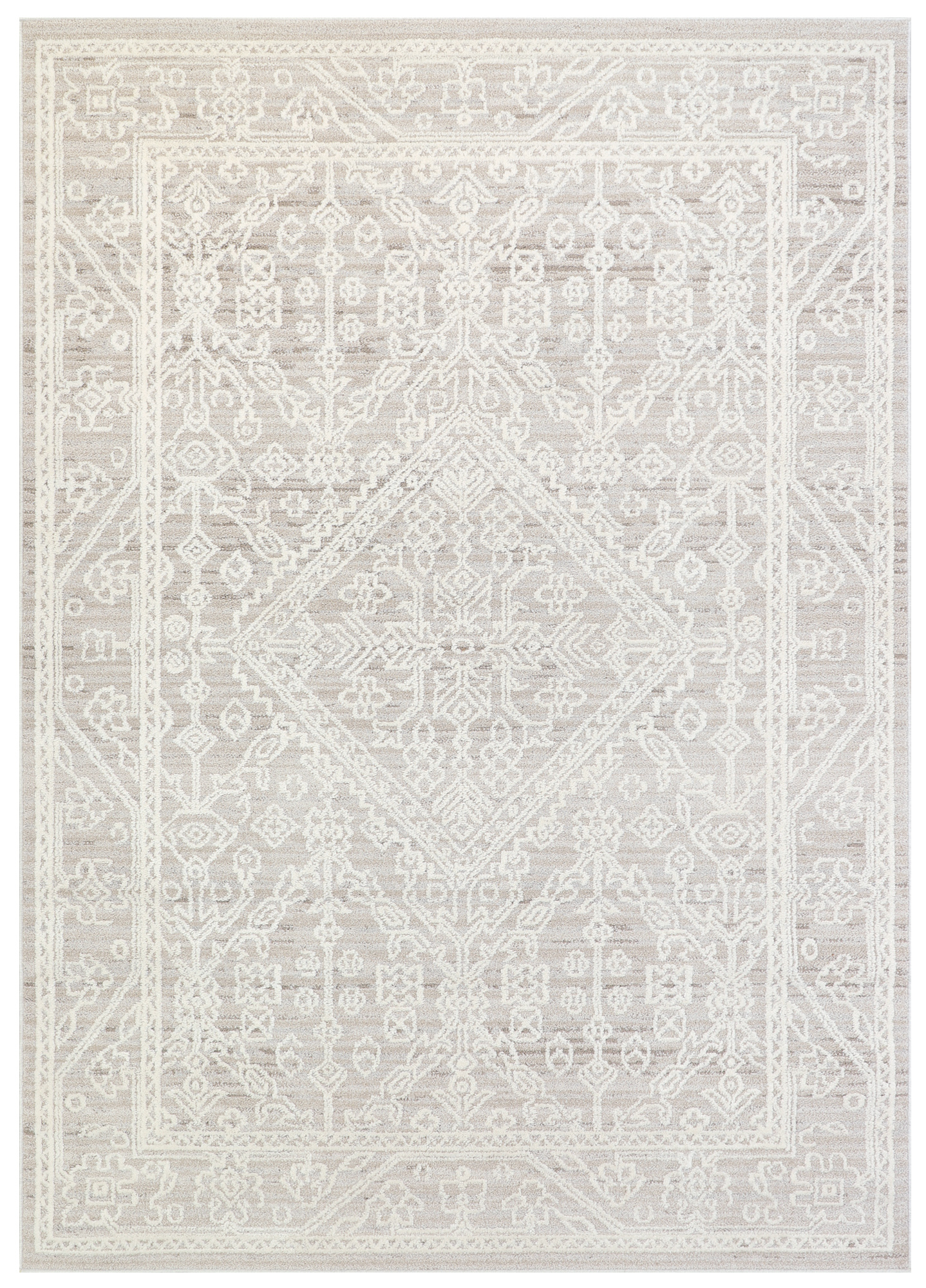 Teppich Trend Beige Rauten Vintage