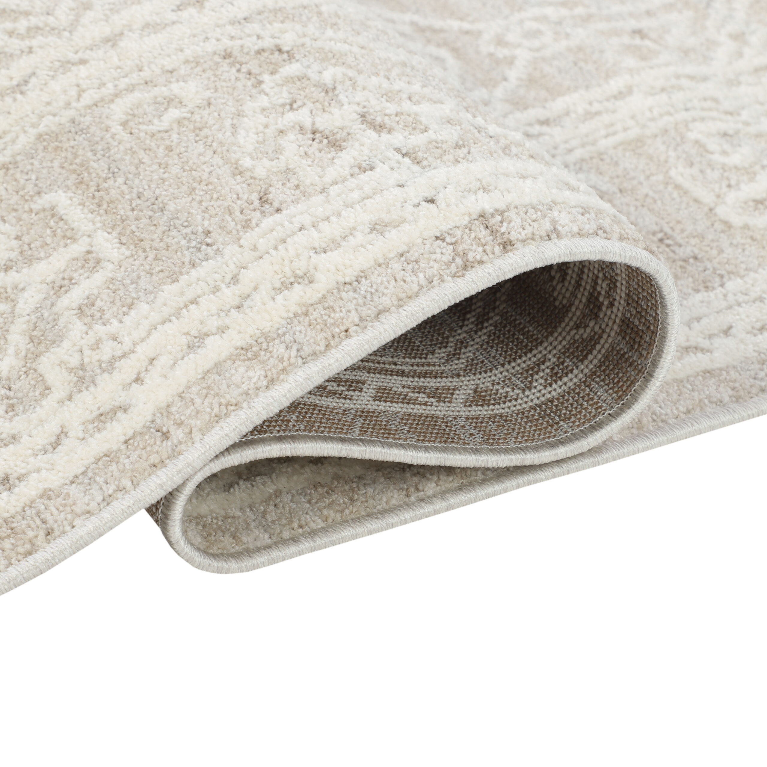 Teppich Trend Beige Rauten Vintage
