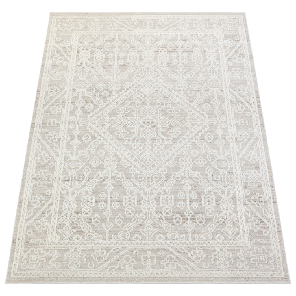 Teppich Trend Beige Rauten Vintage