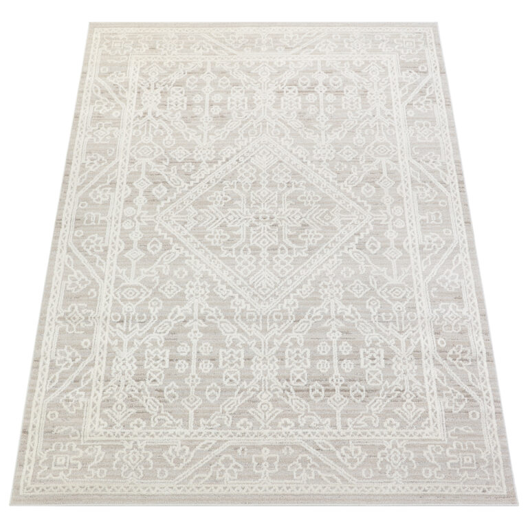 Teppich Trend Beige Rauten Vintage