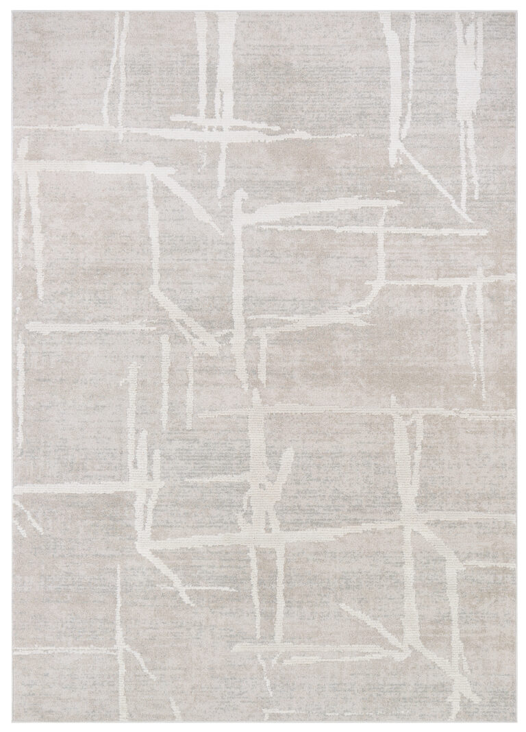 Teppich Trend Grau Beige Geometrisch