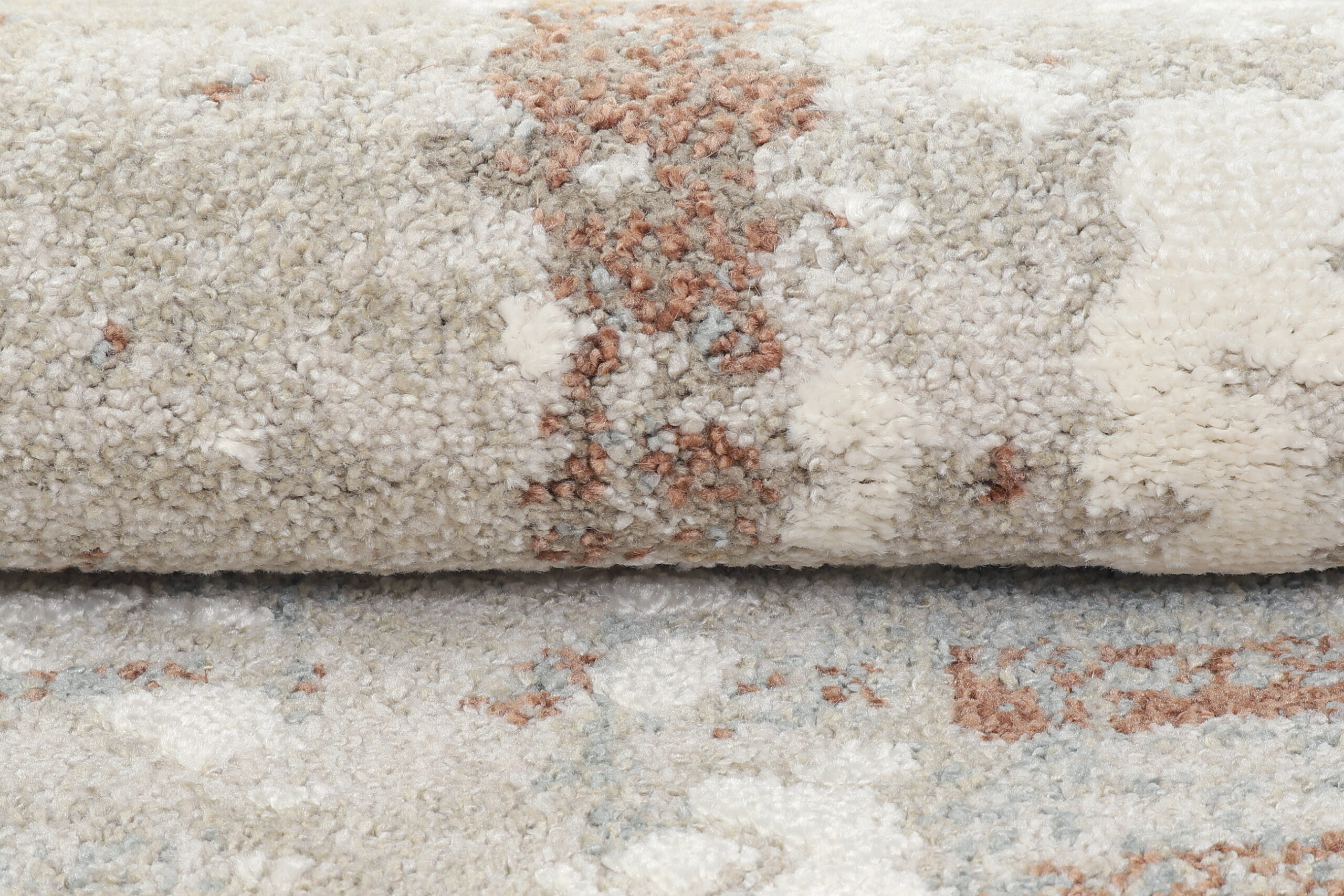 Teppich Trend Creme Braun Abstrakt