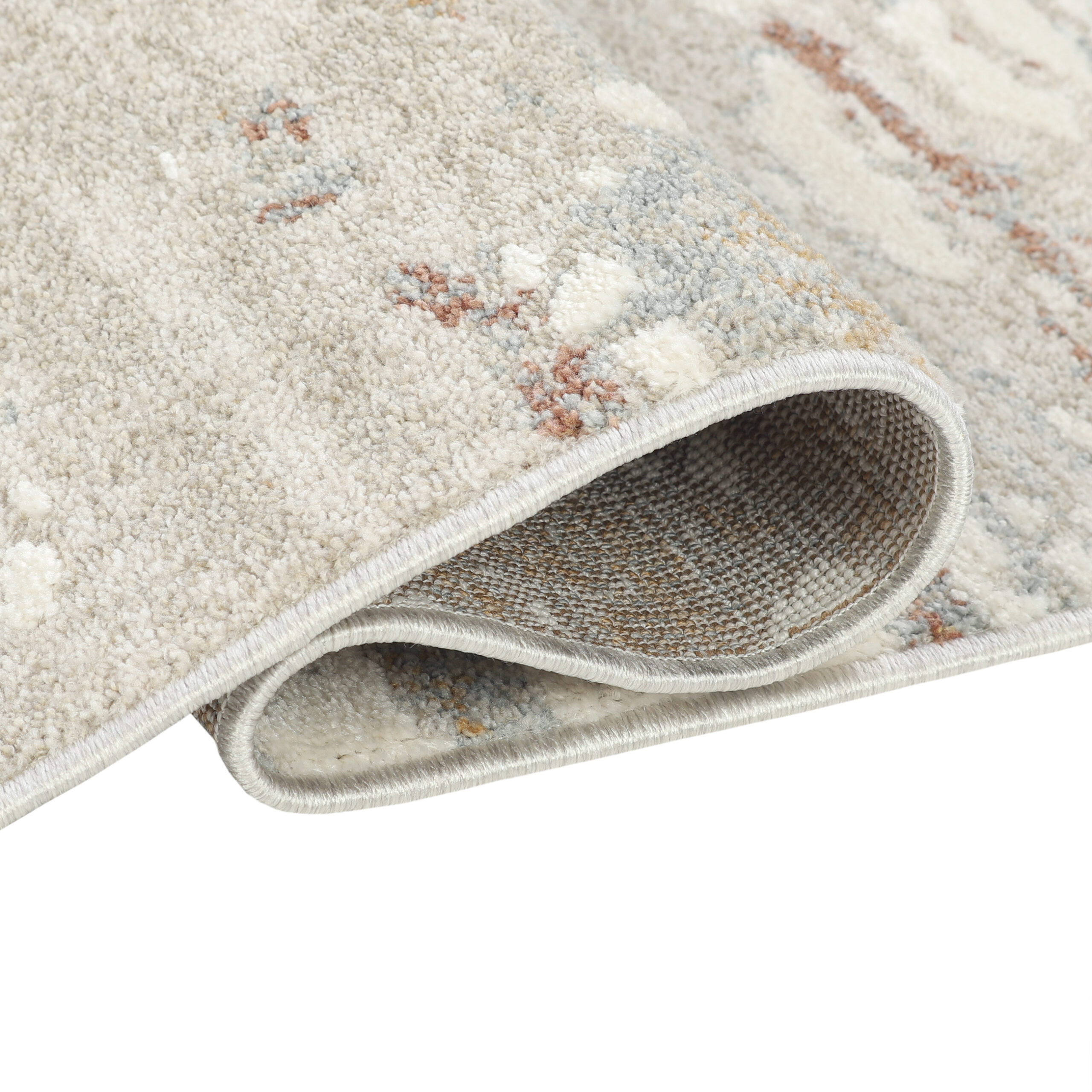 Teppich Trend Creme Braun Abstrakt