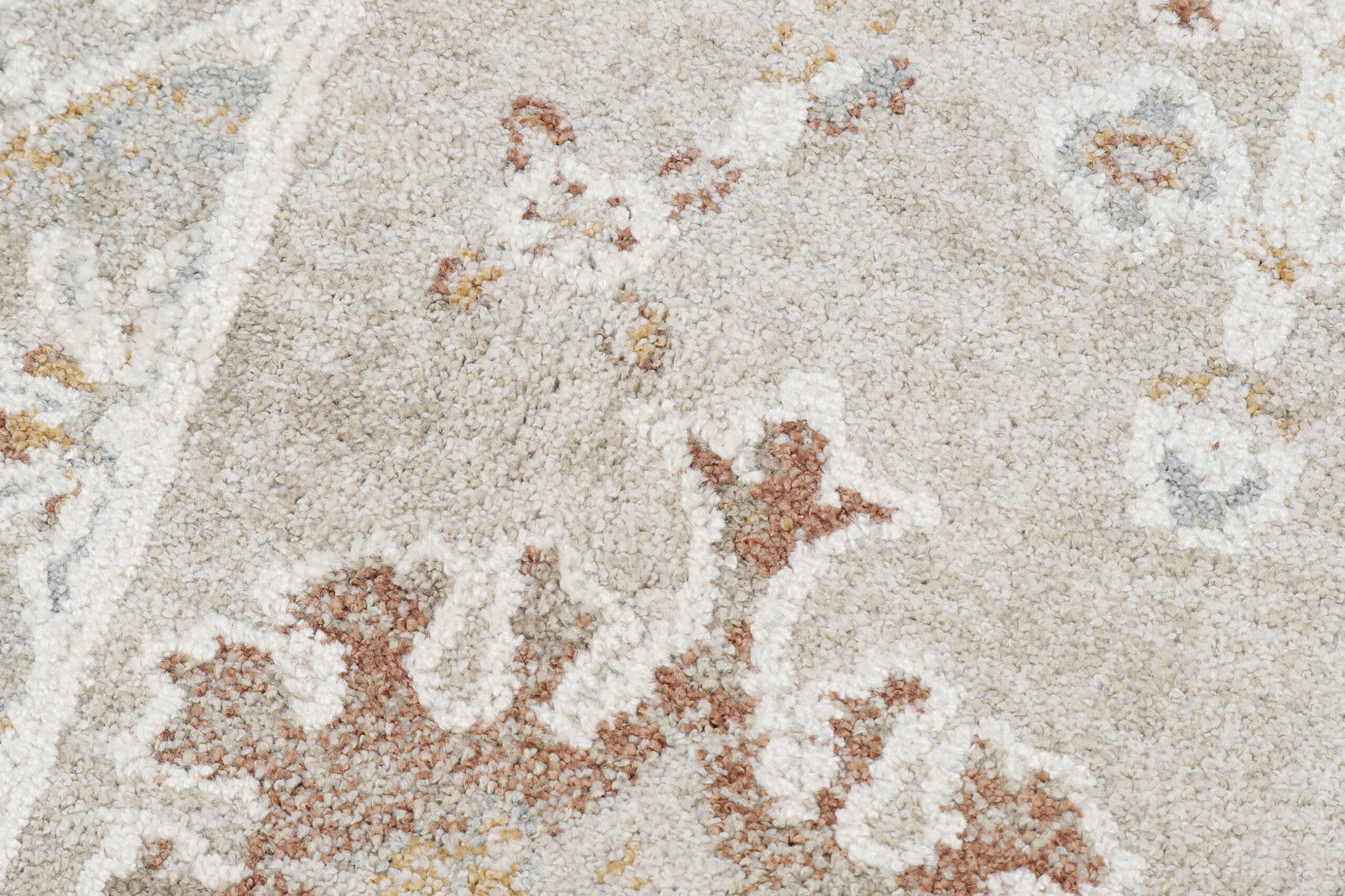 Teppich Trend Beige Creme Blumen Vintage
