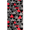 Teppichläufer Maya Grau Rot Geometrisch Dreiecke Meterware