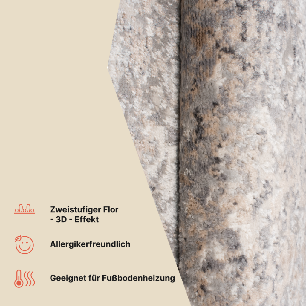 Teppich Valley Dunkelgrau Abstrakt Linien