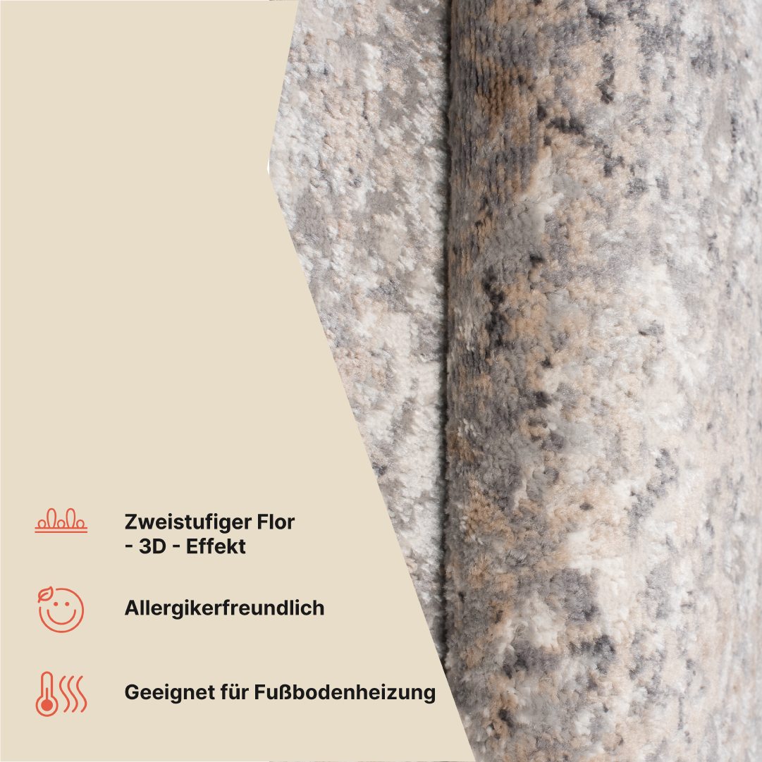 Teppich Valley Dunkelgrau Abstrakt Linien