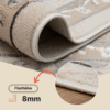 Teppich Ares Grau Beige Rosette Vintage