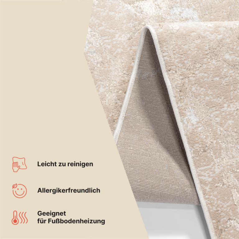 Teppichläufer Crystal Beige Gold Modern