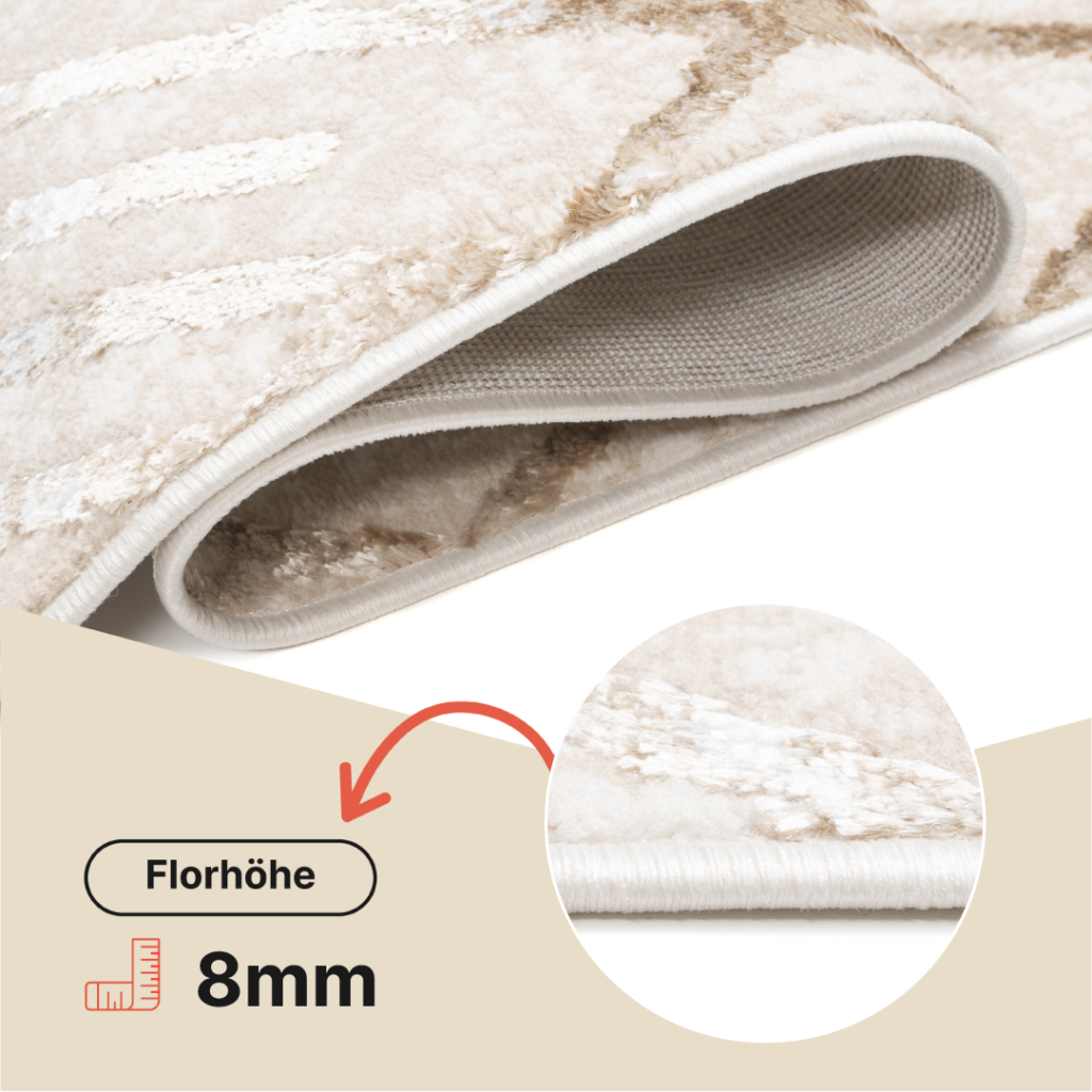 Teppichläufer Crystal Beige Braun Rauten Meterware