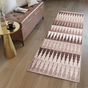 Teppichläufer Sari Beige Geometrisch Meterware