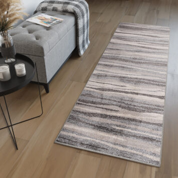 Teppichläufer Sari Grau Beige Abstrakt Meterware