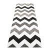 Teppichläufer Maya Grau Schwarz Geometrisch Zigzags Meterware