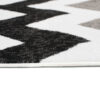 Teppichläufer Maya Grau Schwarz Geometrisch Zigzags Meterware