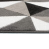 Teppichläufer Maya Grau Weiß Trapeze Quadrate Meterware