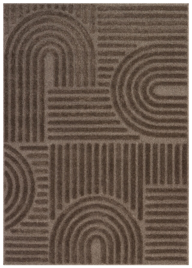 Teppich Linea 3D Taupe Patchwork