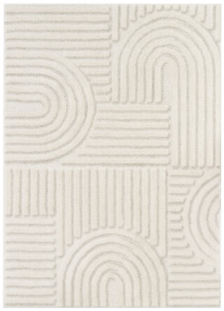 Teppich Linea 3D Creme Patchwork