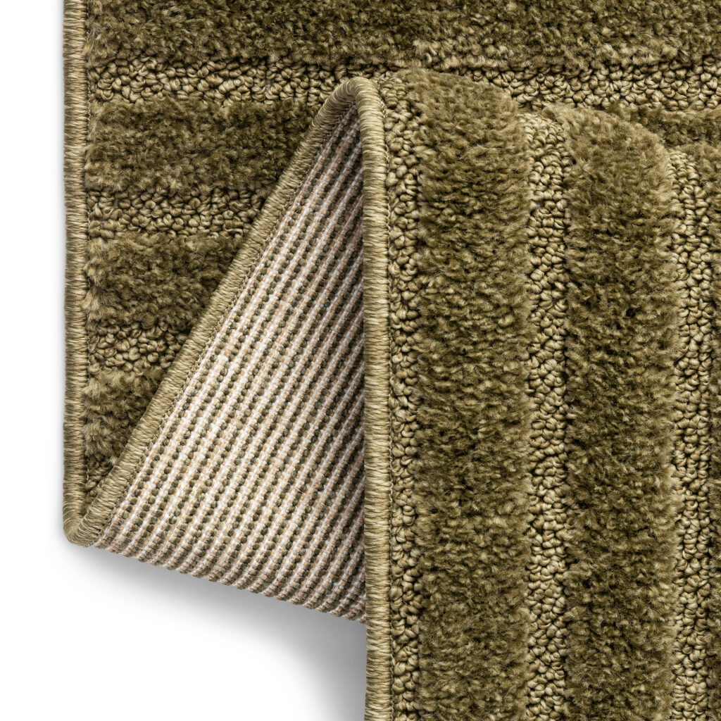 Teppich Relievo 3D Olivgrün Streifen