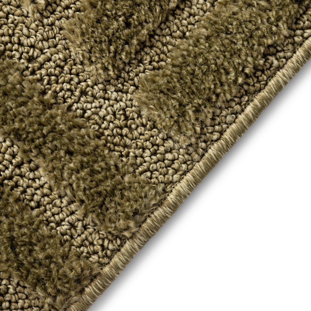 Teppich Relievo 3D Olivgrün Streifen