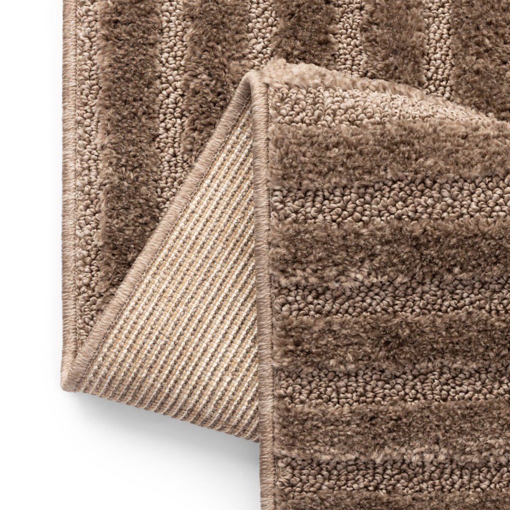 Teppich Relievo 3D Taupe Streifen
