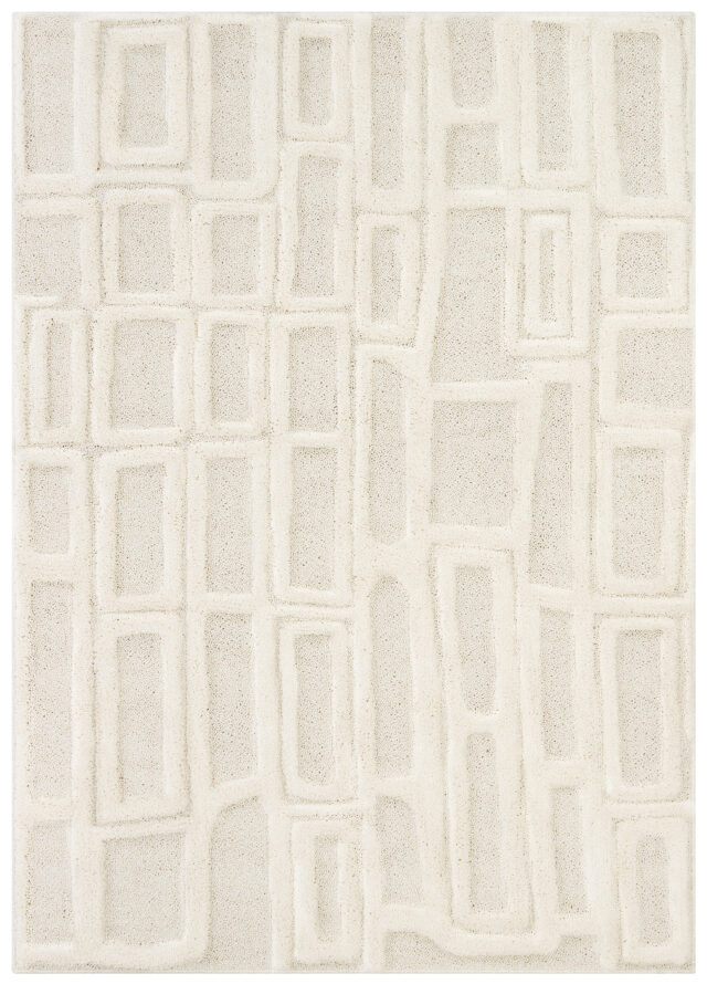 Teppich Relievo 3D Creme Geometrisch