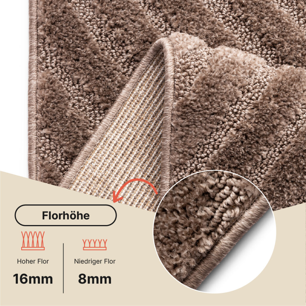 Teppich Linea 3D Taupe Bögen