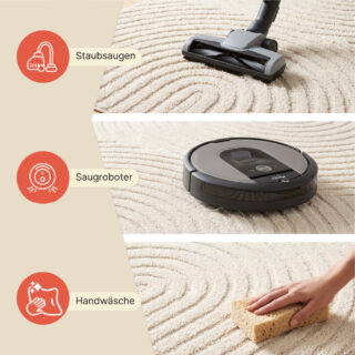 Teppich Linea 3D Creme Bögen