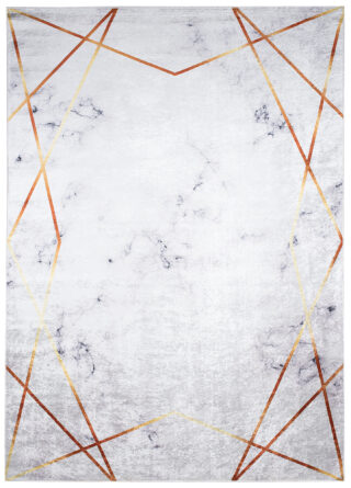 Teppich Toscana Grau Gold Linien