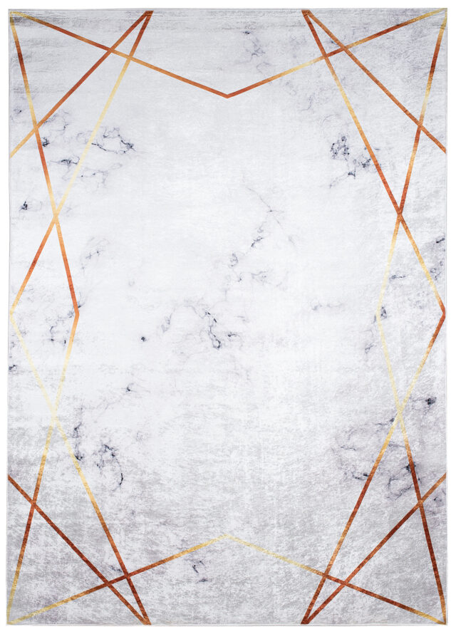 Teppich Toscana Grau Gold Linien