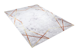 Teppich Toscana Grau Gold Linien