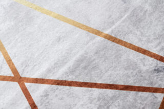 Teppich Toscana Grau Gold Linien