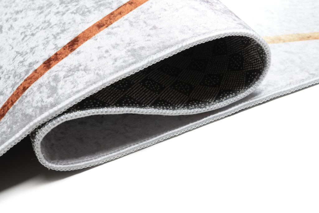Teppich Toscana Grau Gold Linien