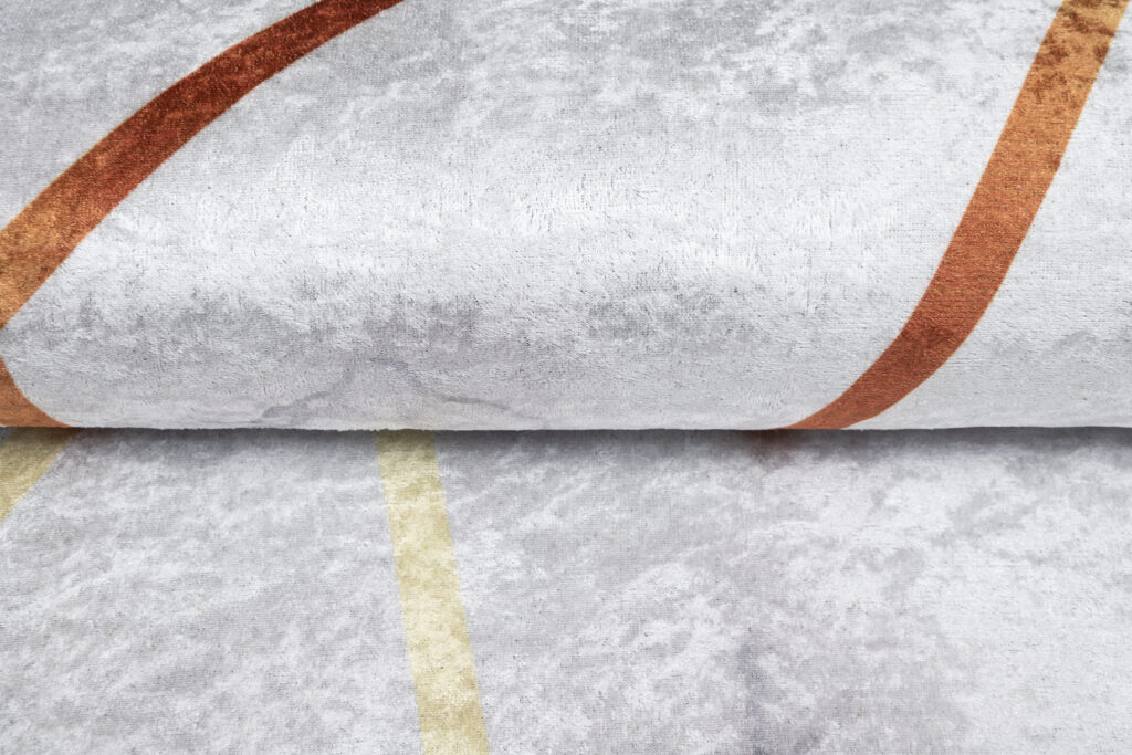 Teppich Toscana Grau Gold Linien