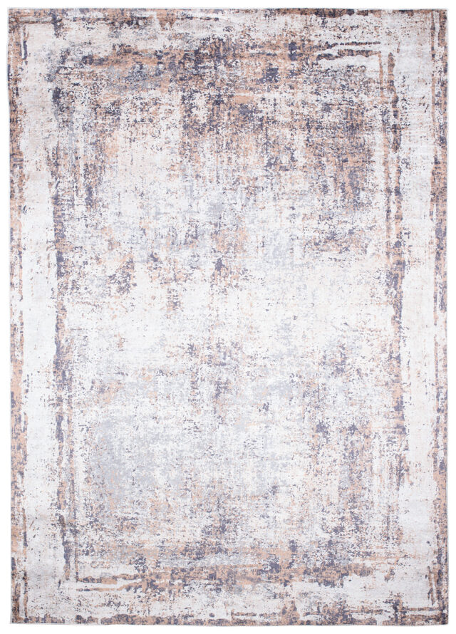 Teppich Toscana Grau Rostrot Vintage-Look