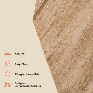 Teppichläufer Rutschfest Braun Meterware