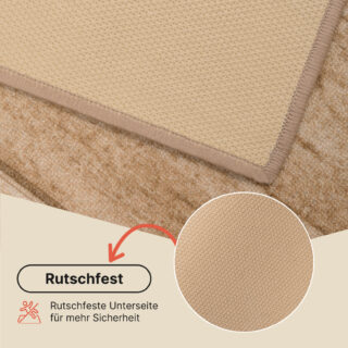 Teppichläufer Rutschfest Braun Meterware
