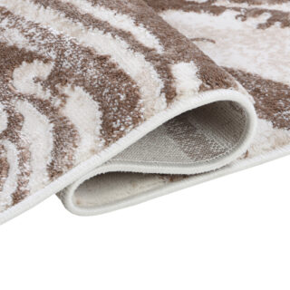 Teppich Como 3D Creme Braun Marmor