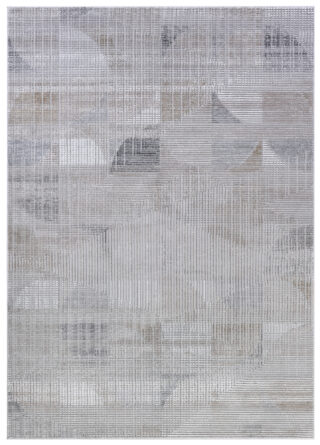 Teppich Como 3D Grau Beige Geometrisch