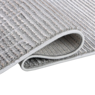 Teppich Como 3D Grau Beige Geometrisch