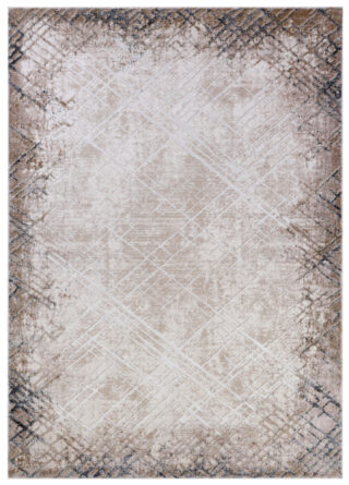 Teppich Como 3D Beige Abstrakt Gitter