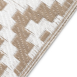Teppich Ibiza Outdoor Beidseitig Wasserdicht Weiß Beige